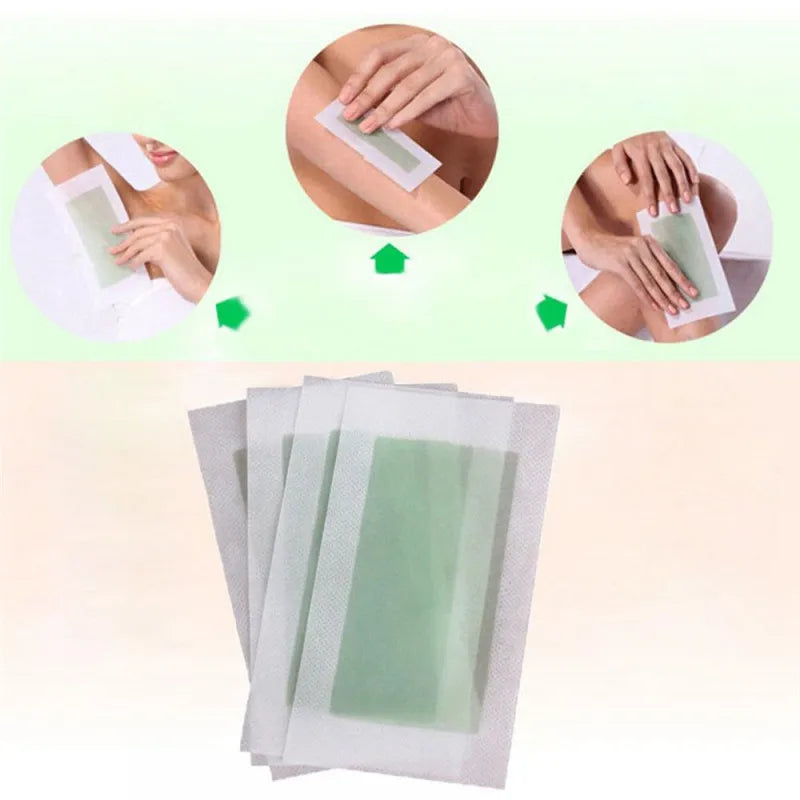 10pcs Hair Removal Wax Strips Roll for Face Body Legs - Gentle & Safe
