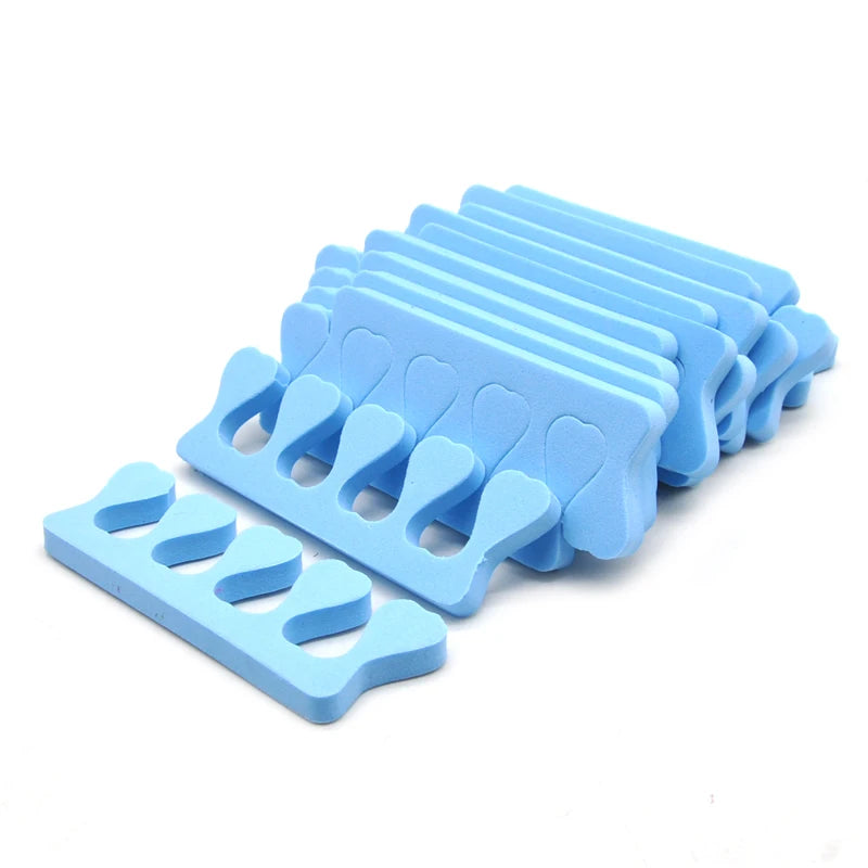 100 Pcs Nail Art Toe Separators Foot Divider Sponge Soft Gel Pedicure Tools