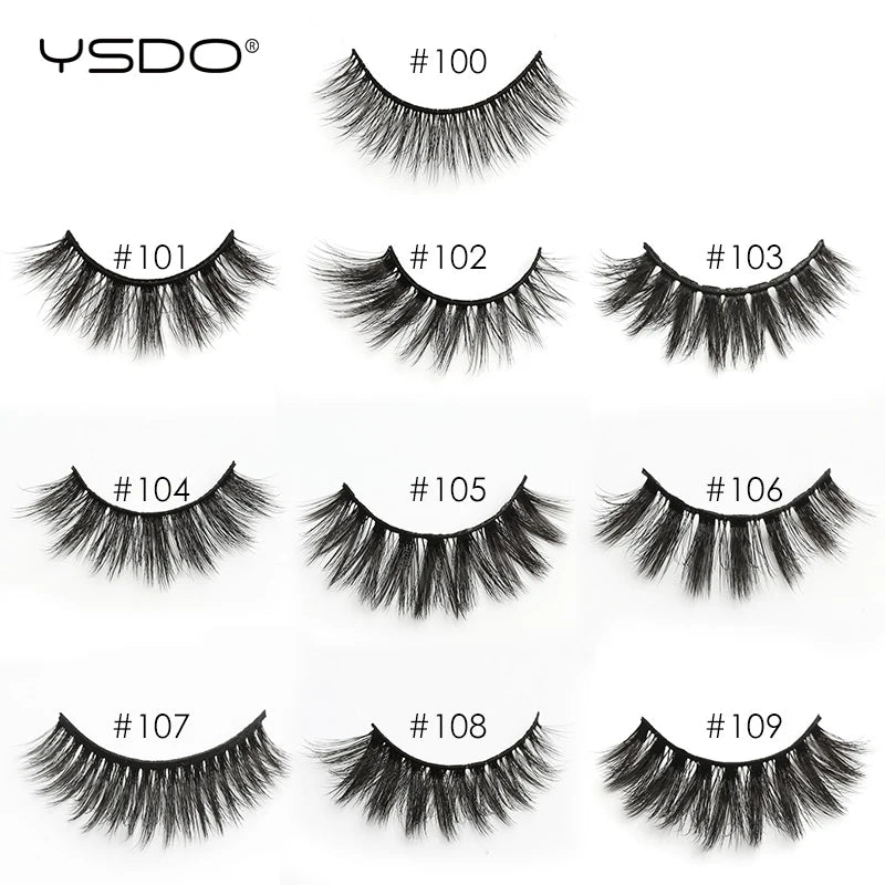False Eyelashes Bulk Pack - Fluffy 3D Mink Style in Various Colors