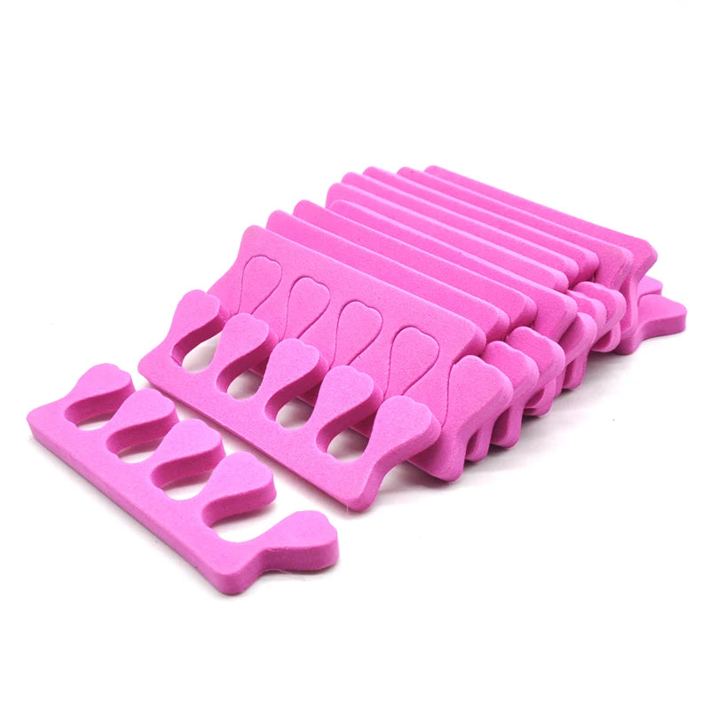 100 Pcs Nail Art Toe Separators Foot Divider Sponge Soft Gel Pedicure Tools