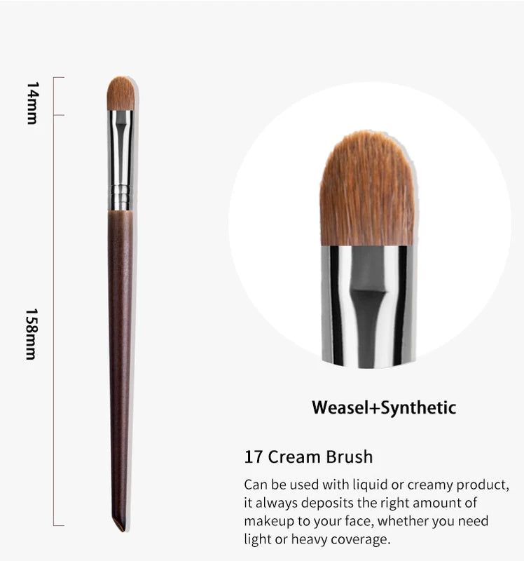 Eye Makeup Brush Set - Natural Hair Eyeshadow, Blending & Precise Application
