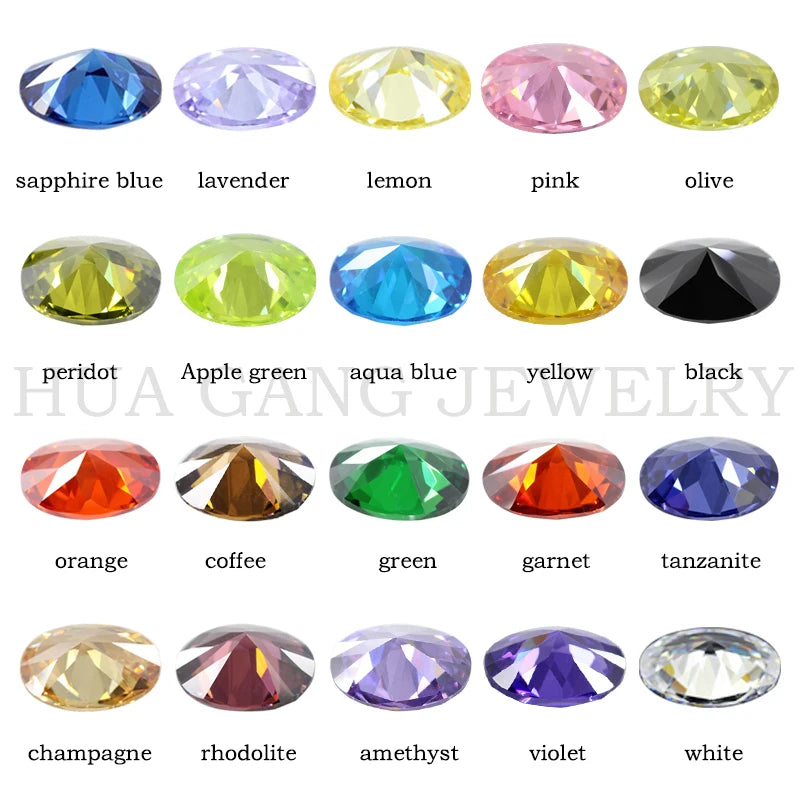 Multicolor Cubic Zirconia Loose Stones for Jewelry Making - 8mm-11mm Sizes