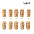 Reusable Wooden Wine Corks - Natural Straight Bottle Stopper Set for Wine & Crafts