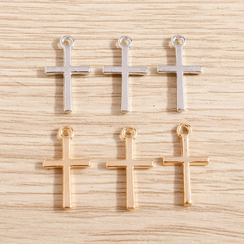 80pcs Small Cross Charms Pendants for Jewelry Making DIY Earrings & Necklaces