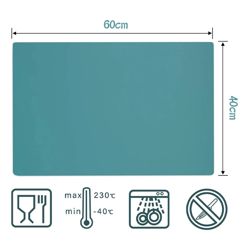 Large Silicone Heat Insulation Placemat 60x40cm Non-Slip Table Protector