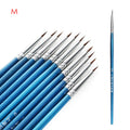Set of 10 Acrylic Painting Pens Fine Hand Painted Art & Drawing Brushes