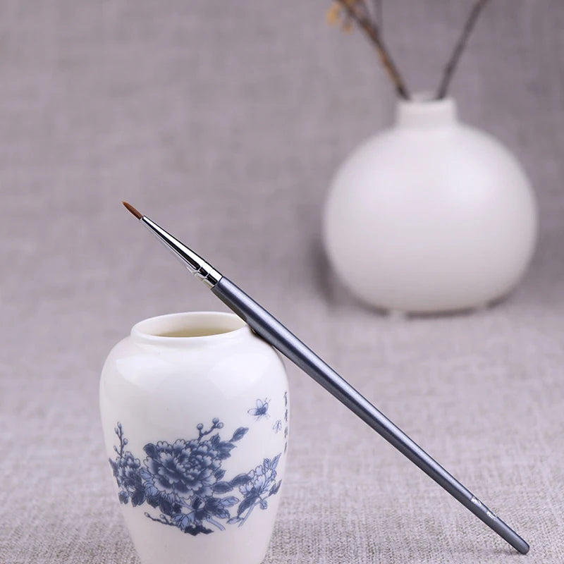 Precision Ultra-Fine Eyeliner Brush - Synthetic Hair for Makeup & Detailing
