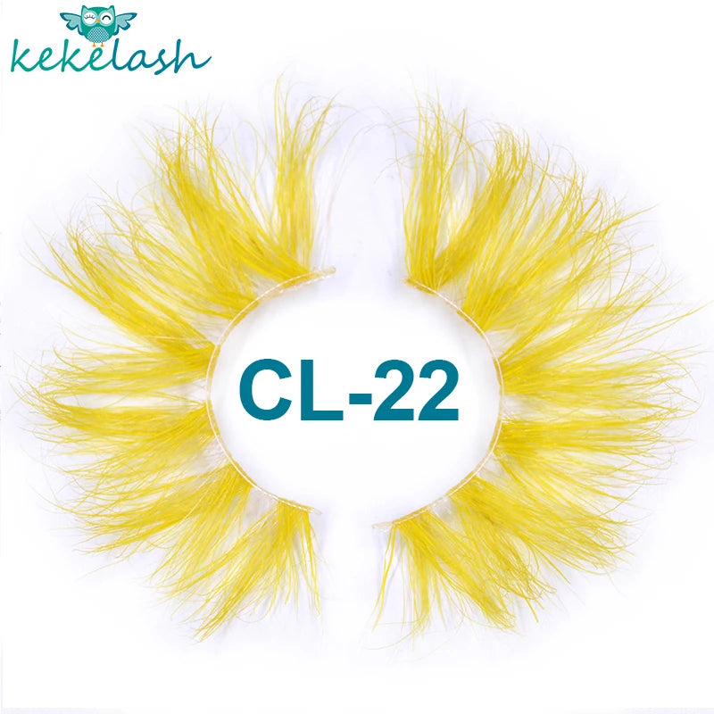 Rainbow Mink Eyelash Strips - 25mm Long, Bulk Party & Cosplay Makeup Lashes