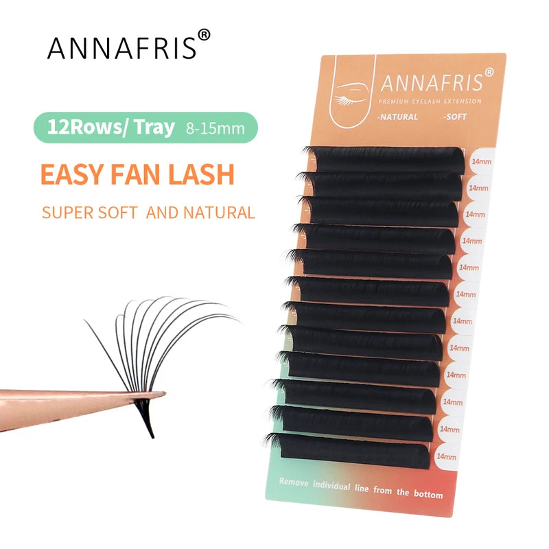 Premium Natural Matte Soft Volume Eyelash Extensions - Easy Fanning Blooming Style