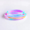 10PCS Luminous Silicone Child Bracelet Candy Color Letters Movement Wristband