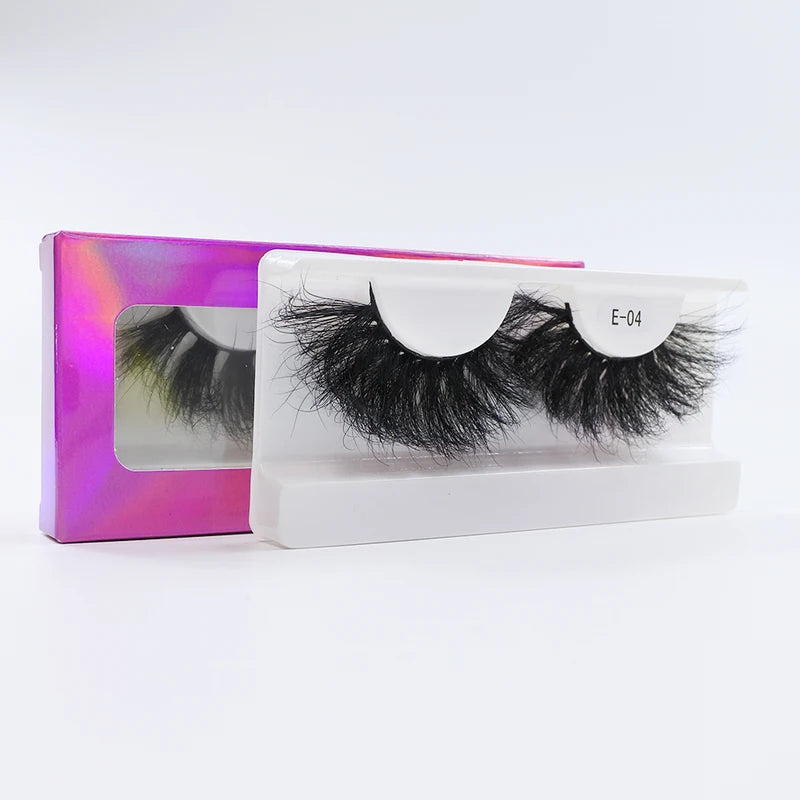 25mm Mink False Eyelashes Wholesale Fluffy Wispy Makeup Lashes - Multiple Styles & Colors