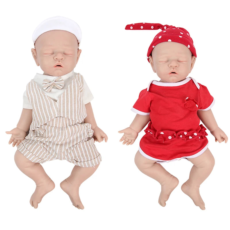 Full Body Silicone Reborn Baby Doll - Realistic 16.92 Inch Child Toy with Clothes