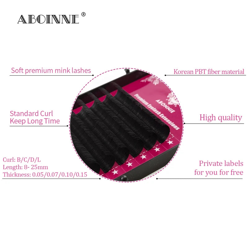 Premium Individual False Eyelashes Extensions - Fluffy Classic Volume Lashes