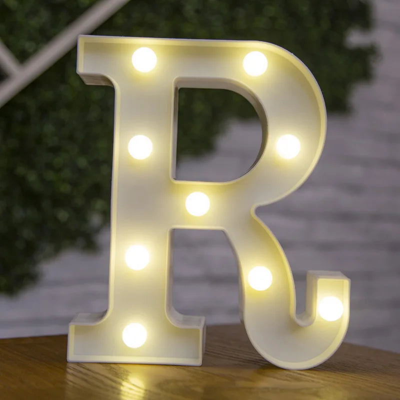 Letter LED Light Set - Alphabet & Number Night Light Decor for Home & Events