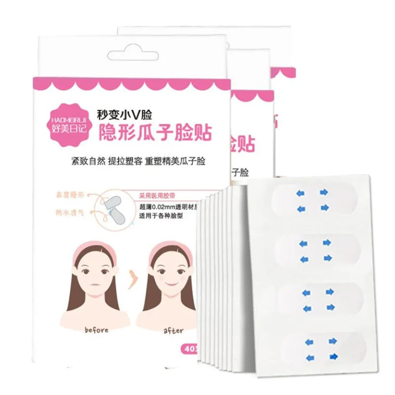 Invisible Face Lift Tape 40Pcs for V-Shape Face Slimming Wrinkle Reduction