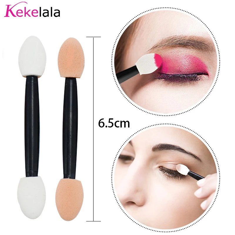 100 Pcs Makeup Sponges Eyeshadow Applicators Mini Tools Bulk Portable