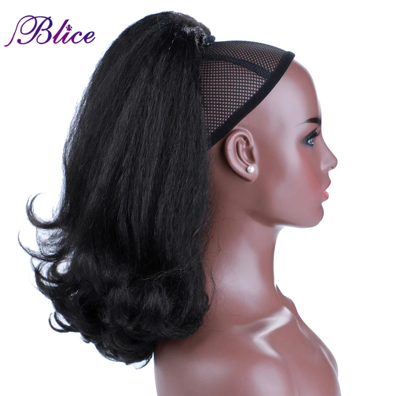 Synthetic Ponytail Hair Extensions - Kinky Straight & Combs, Multiple Colors