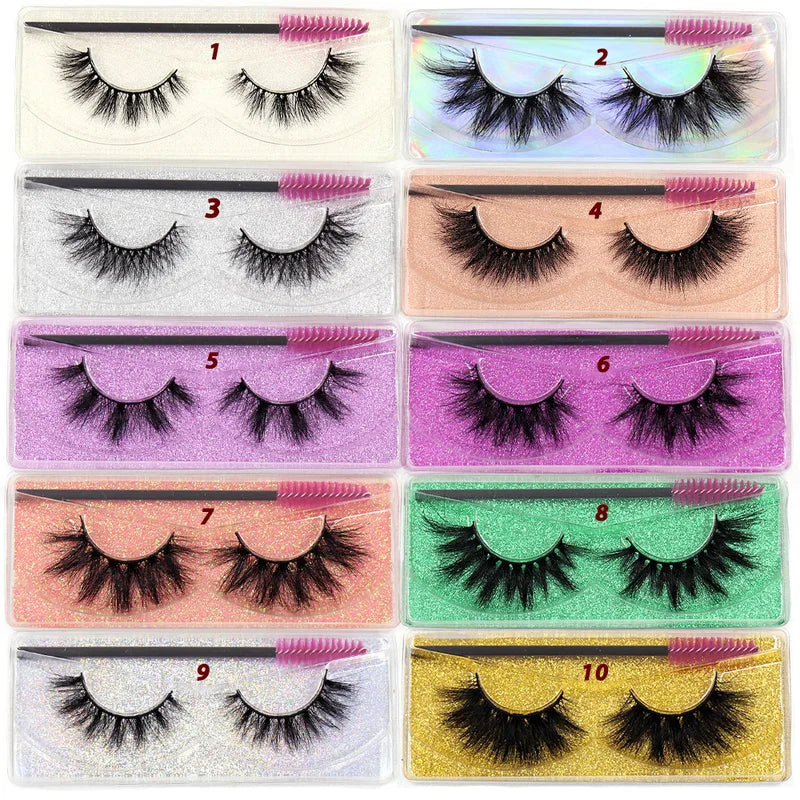 Bulk False Eyelashes Set - 3D Mink Lashes for Dramatic Volume & Length