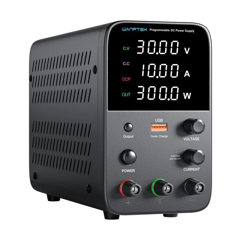 Adjustable DC Power Supply 30V 10A Lab Bench Voltage Regulator with LED Display