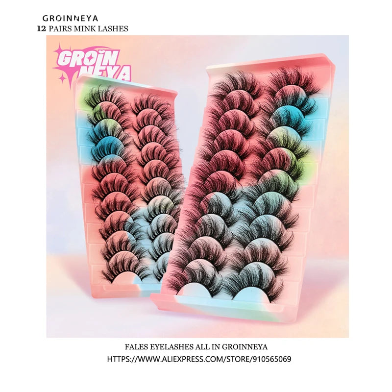 Reusable 3D Mink Lashes - Fluffy, Wispy, Natural Long Eye Makeup
