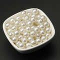 Pearl Beads Set - 4mm to 20mm Imitation Loose Round Beads for Jewelry Making