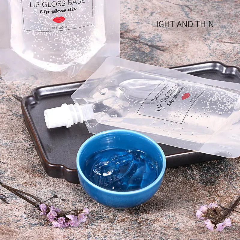 1000ml DIY Clear Lip Gloss Base Oil Non-Stick Moisturizing Lipstick Gel for Handmade Lip Makeup