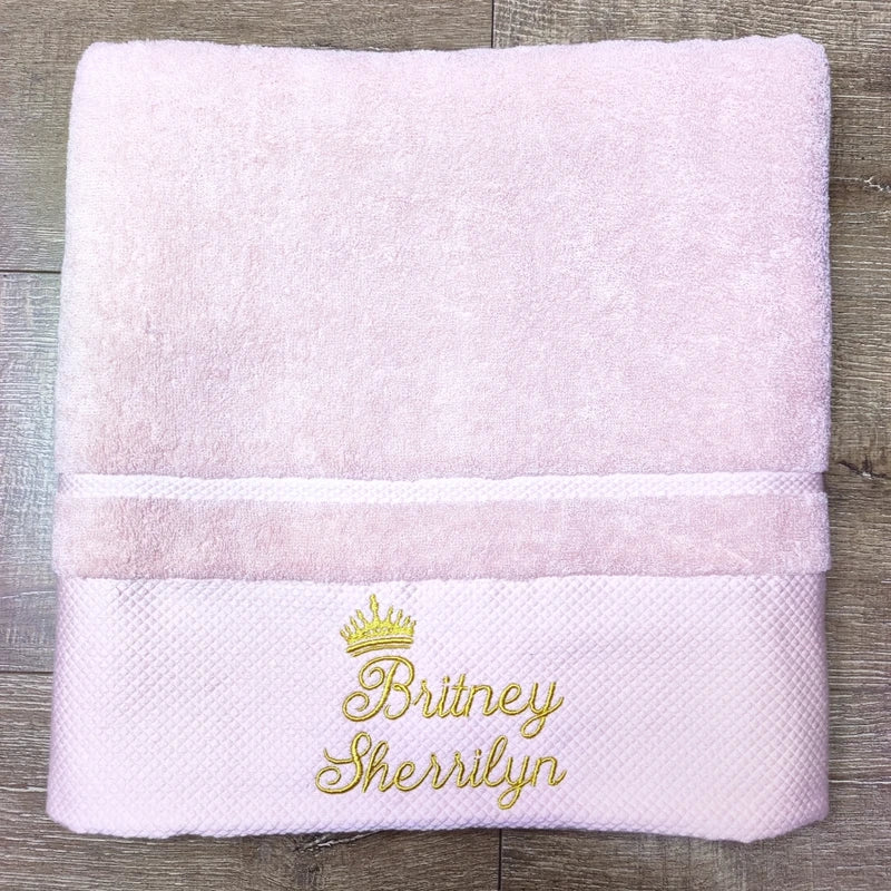 Personalized Embroidered Towels with Custom Logo & Name - Spa & Salon Use