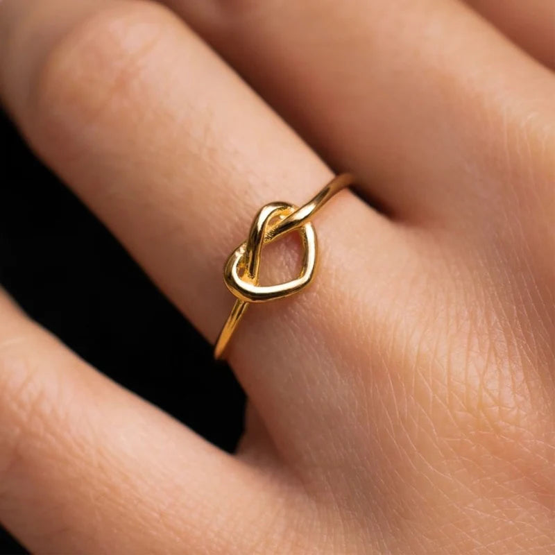 Stainless Steel Heart Rings for Women Couple Wedding Jewelry - Gold, Silver, Rose Red