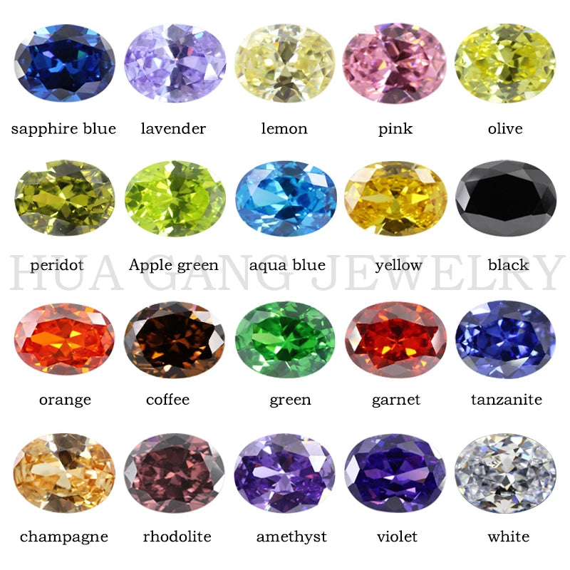 Multicolor Cubic Zirconia Loose Stones for Jewelry Making - 8mm-11mm Sizes