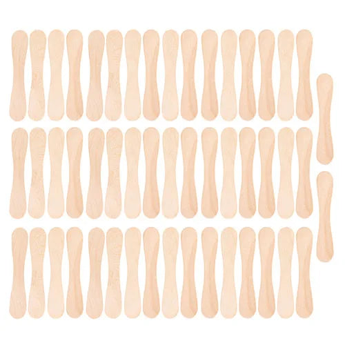 Wooden Ice Cream Popsicle Sticks 50 Pack - Eco-Friendly Dessert Craft Tools