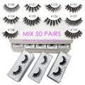 False Eyelashes Bulk Pack - Fluffy 3D Mink Style in Various Colors