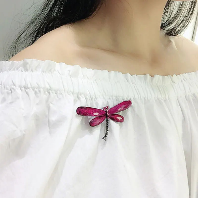 Vintage Dragonfly Brooch Pin for Women Insect Animal Jewelry