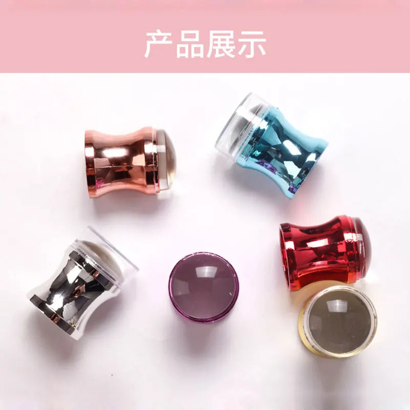 Transparent Silicone Nail Art Stamp Kit for French Manicure & Gel Polish