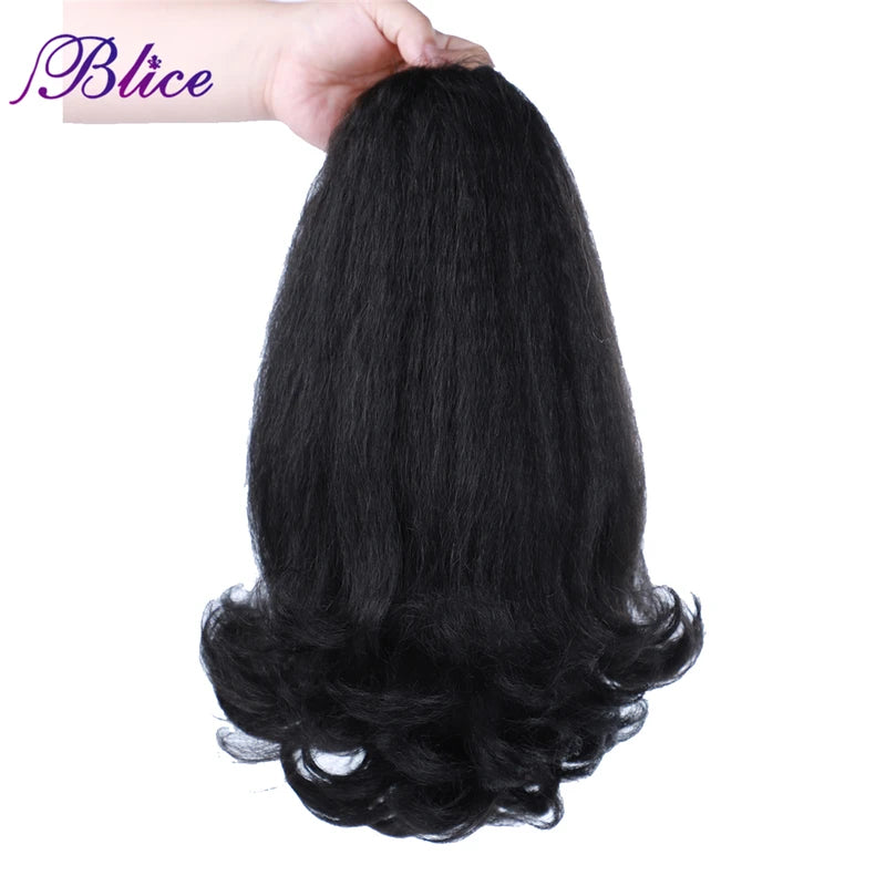 Synthetic Ponytail Hair Extensions - Kinky Straight & Combs, Multiple Colors