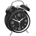 Twin Bell Alarm Clock Metal Frame with Backlight - Loud & Silent Desk Clock