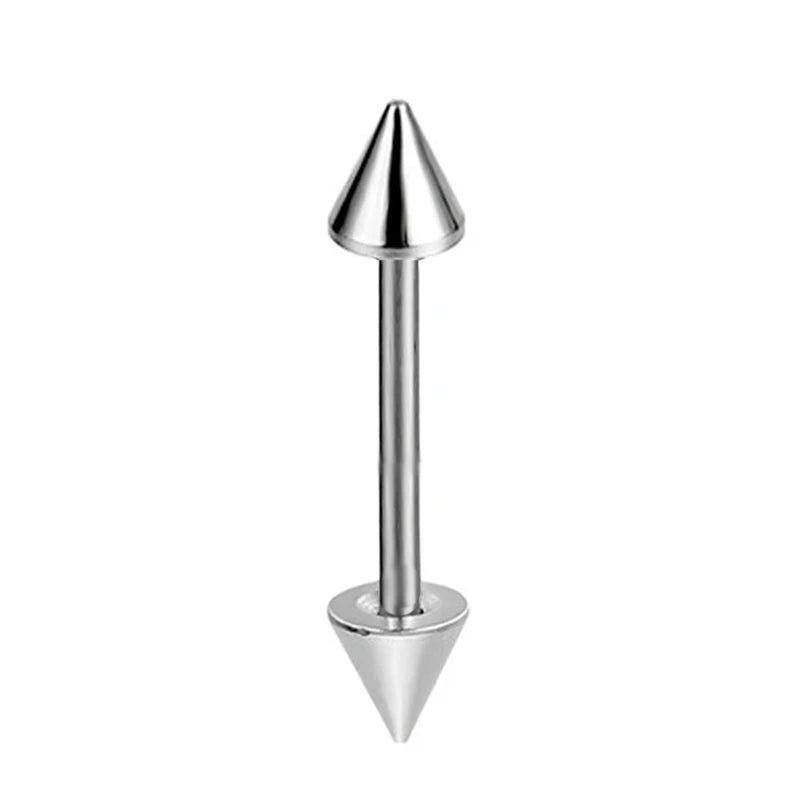 16pcs Stainless Steel Nipple & Tongue Piercing Rings - 14G, Straight Barbell, Multiple Lengths