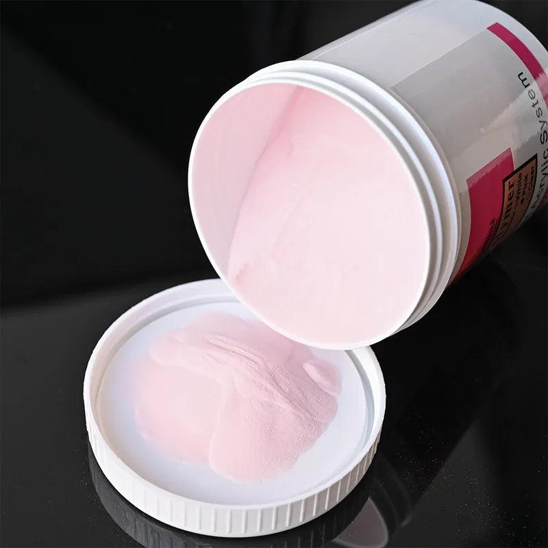 Acrylic Powder Nail Art Dust Set - Long-Lasting Crystal, Pink, White & Clear