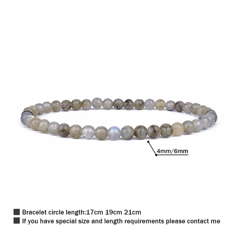 Mini Energy Bead Bracelet for Yoga Healing Natural Stone Jewelry Women Men Gift