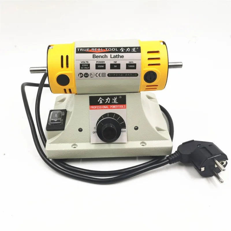 DIY Jewelry Polishing Machine 350W Bench Lathe with Flexible Shaft 110V/220V
