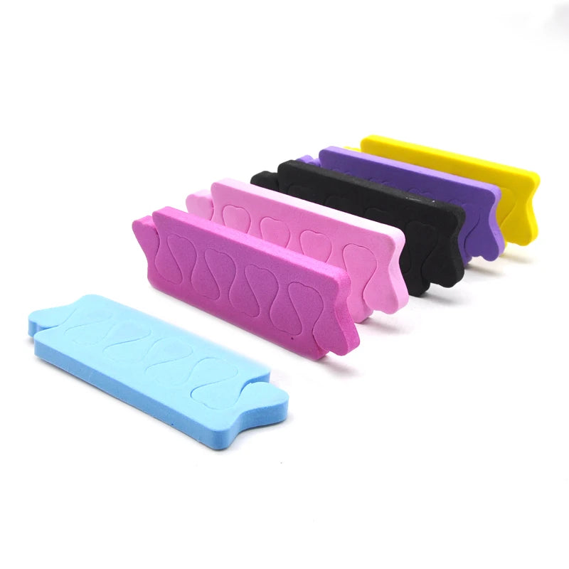 100 Pcs Nail Art Toe Separators Foot Divider Sponge Soft Gel Pedicure Tools