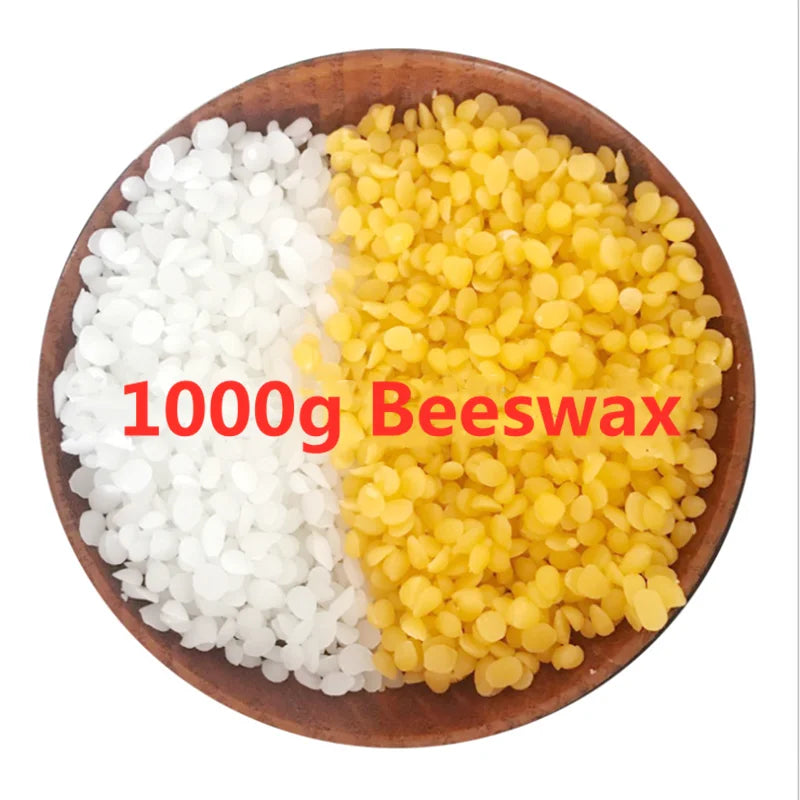 Natural Beeswax for Candle & DIY Cosmetic Making - 1000g, Unscented, Pure & Softening
