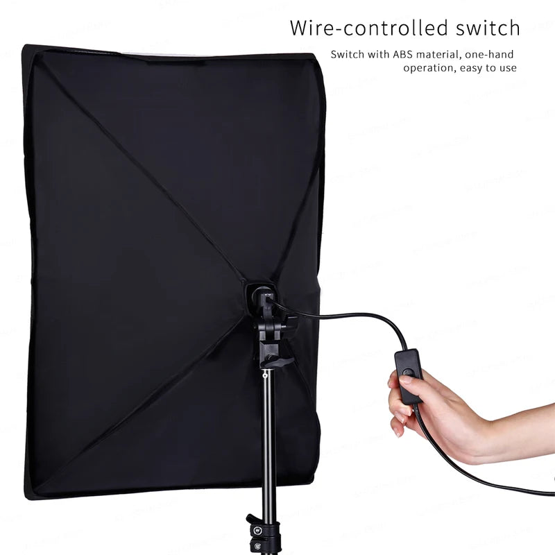 Photography Softbox Lighting Kit 50x70cm Studio Continuous Light System