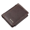Men's PU Leather Wallet with Zipper Card Holder & Coin Pocket - Vintage Style
