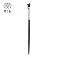Large Angled Eyebrow Makeup Brush - Synthetic Fiber, Wooden Handle