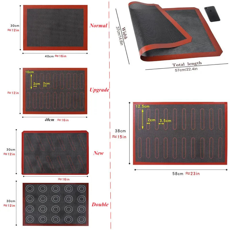 Perforated Silicone Baking Mat Non-Stick Oven Liner for Cookies Bread Macarons