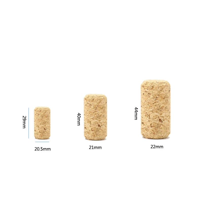 Reusable Wooden Wine Corks - Natural Straight Bottle Stopper Set for Wine & Crafts