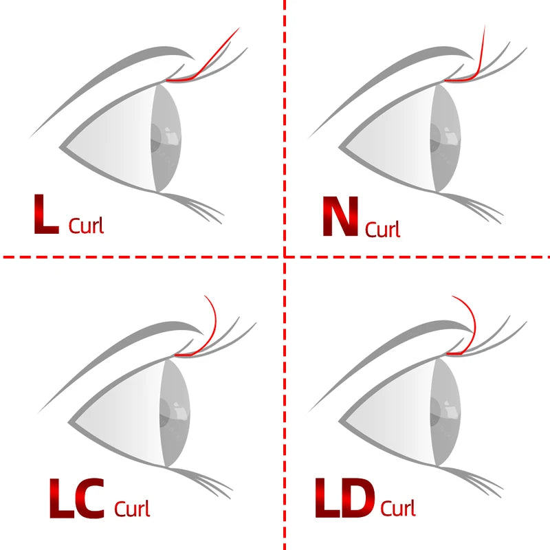 Mixed Synthetic Mink Eyelash Extensions 7-15mm, 16 Lines, High Quality