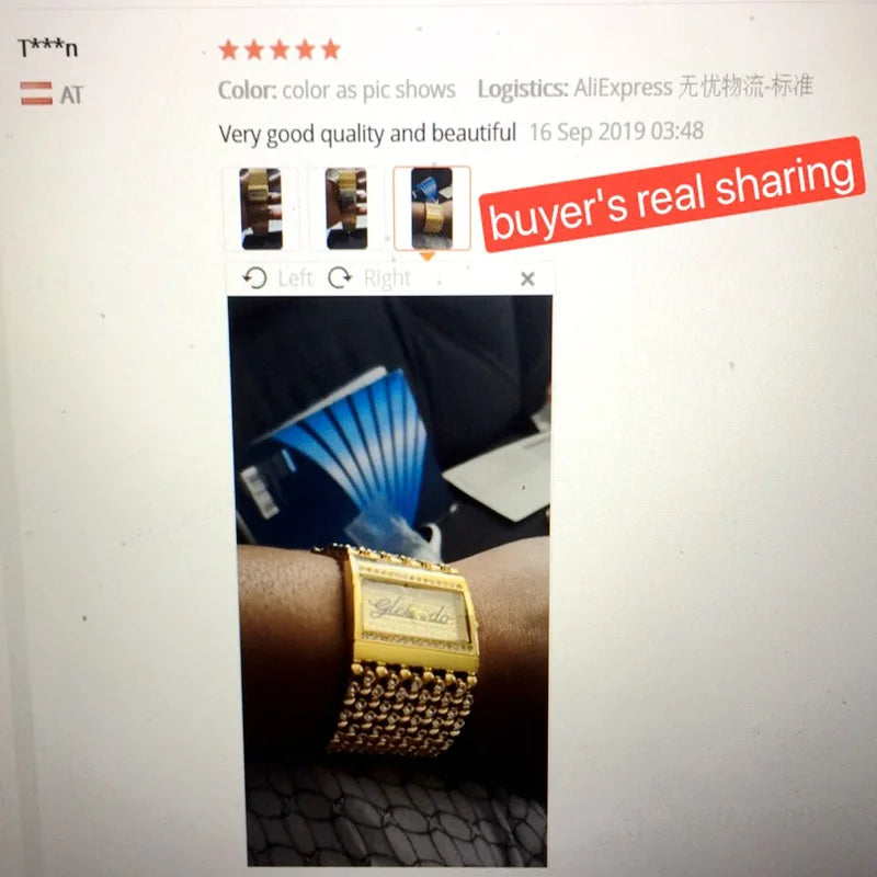 Analog Casual Women's Quartz Watch with Gold or Silver Finish