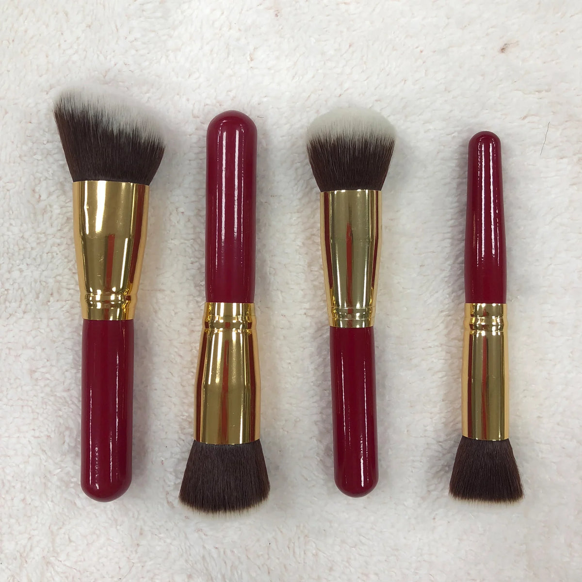 4PCS Makeup Brush Set - Professional Synthetic Face Brushes for Beauty