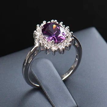 Solid 925 Sterling Silver Ring for Women - Fashion Jewelry with Zircon - Gift & Engagement